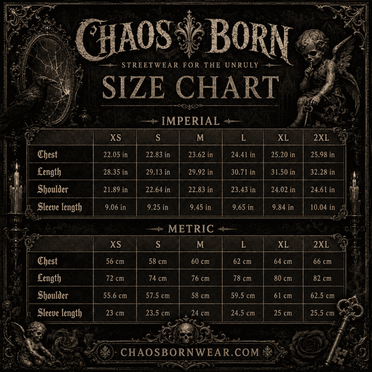 Oversized Gothic Shirt Split Faces Dark Rose CHAOSBORN - Chaos Born