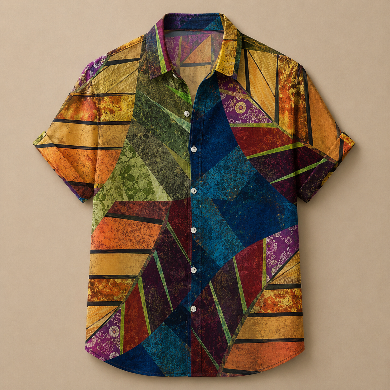 Vintage Retro Shirt Men’s Design Button Shirt Chaosbornwear