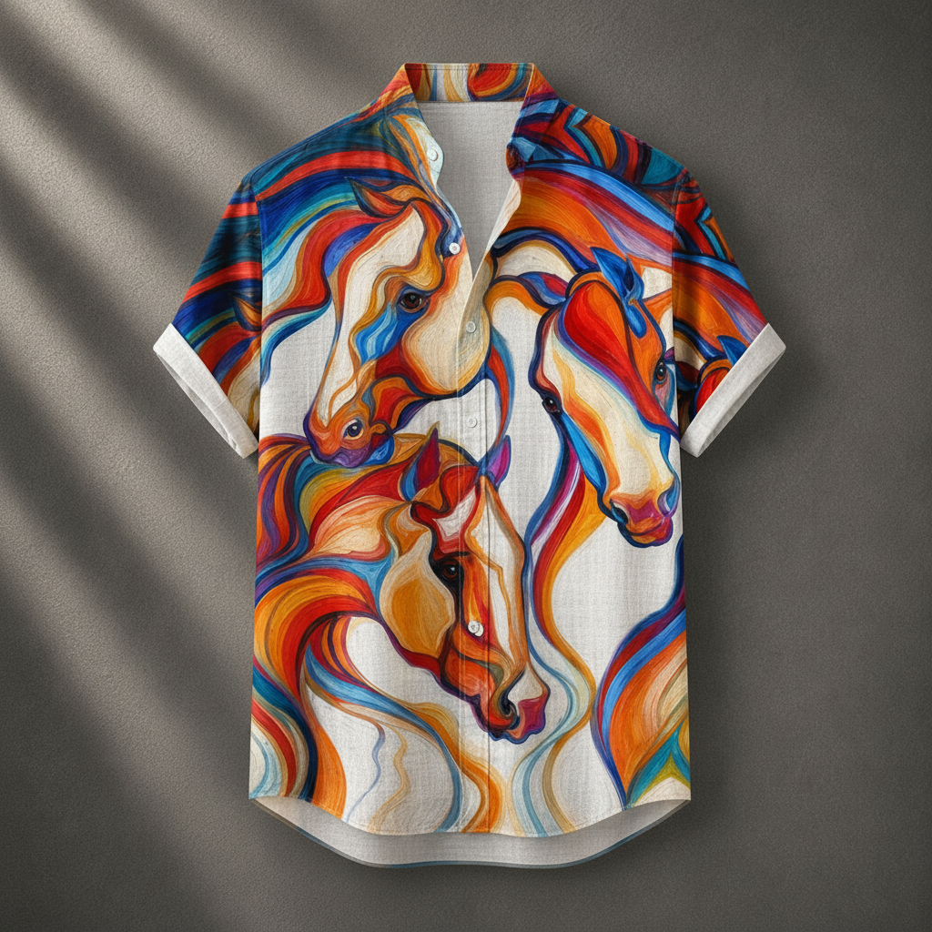 Vintage Retro Shirt Men’s Design Button Shirt Chaosbornwear