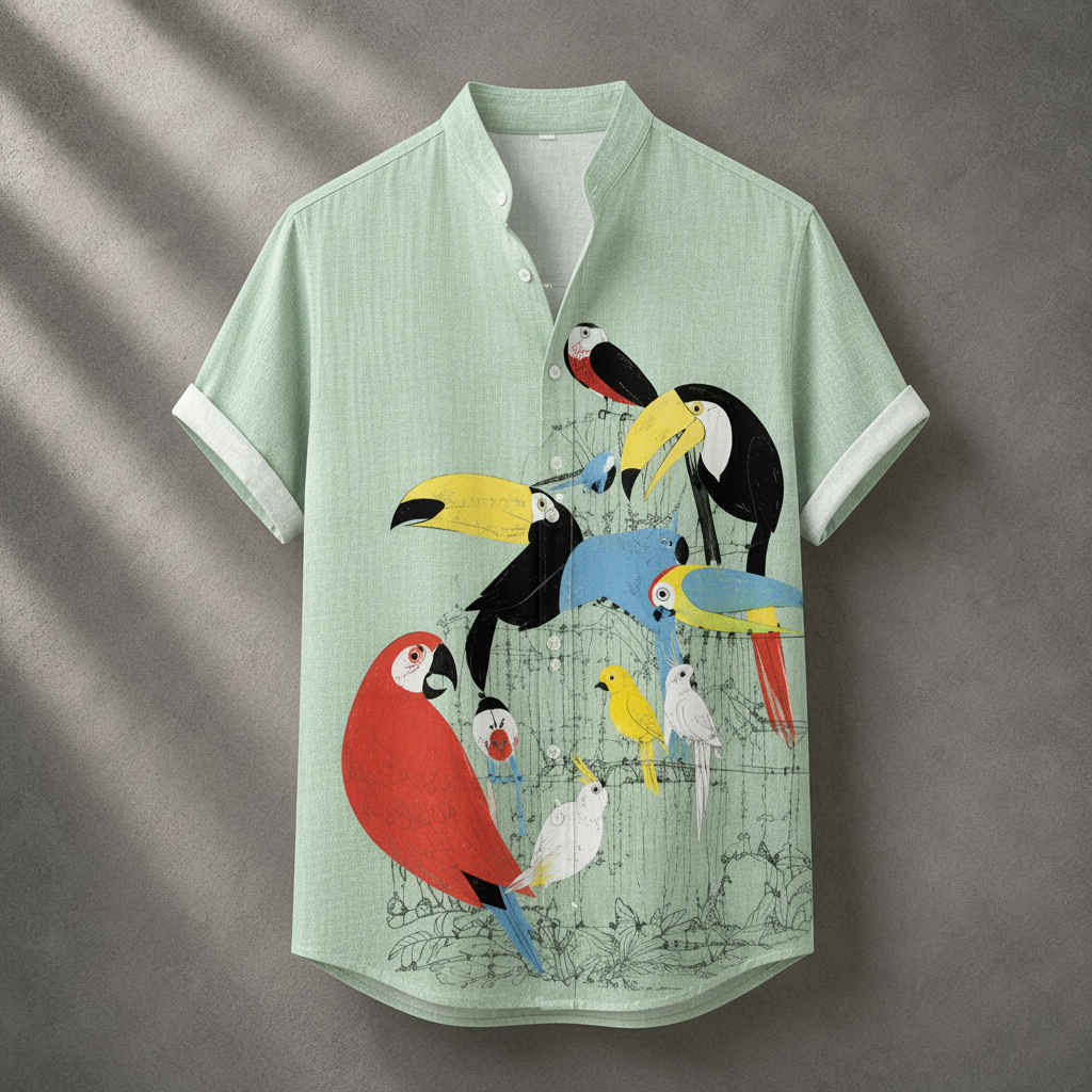 Vintage Retro Shirt Men’s Design Button Shirt Chaosbornwear