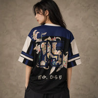 Lily Football Shirt Womens Black Floral Soccer Jersey