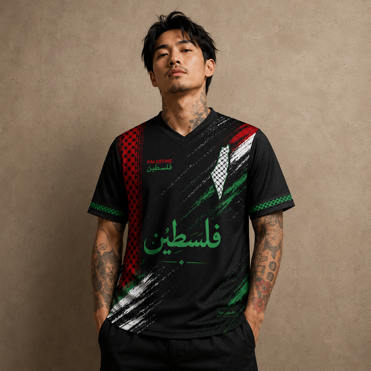 Palestine Jersey Shirt Black Flag Heritage Edition