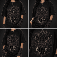 Oversized Gothic Shirt Bloom In The Dark CHAOSBORN - Chaos Born
