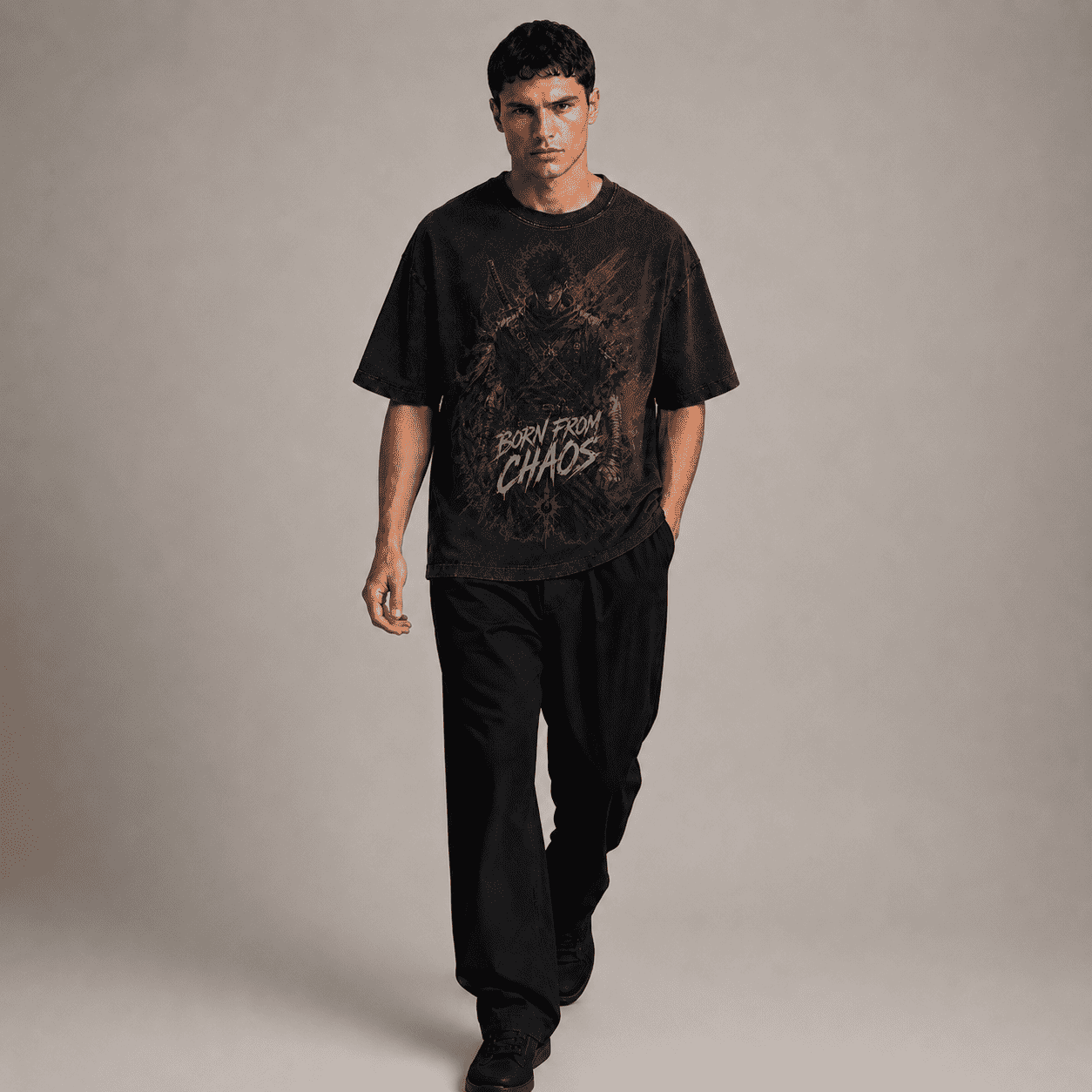 Oversized Graphic T-Shirt Born From Chaos CHAOSBORN Limited Editions - Chaos Born