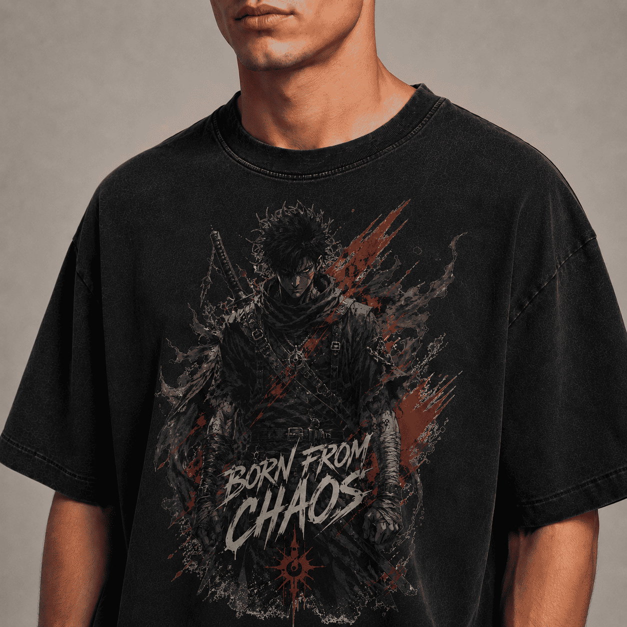 Oversized Graphic T-Shirt Born From Chaos CHAOSBORN Limited Editions - Chaos Born