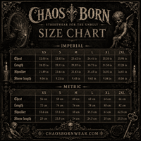 Oversized Gothic Shirt Split Faces Dark Rose CHAOSBORN - Chaos Born