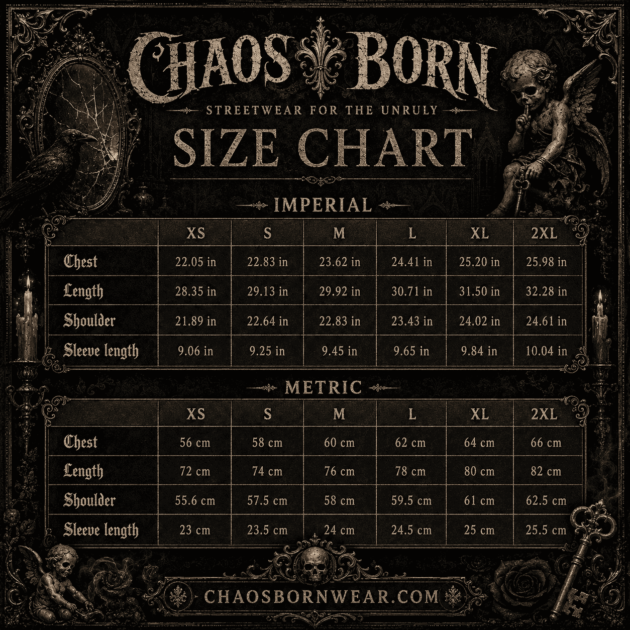 Oversized Gothic Shirt Split Faces Dark Rose CHAOSBORN - Chaos Born