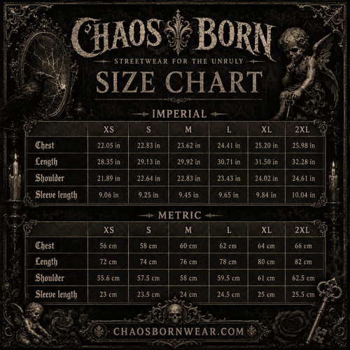 Oversized Gothic Shirt Split Faces Dark Rose CHAOSBORN - Chaos Born