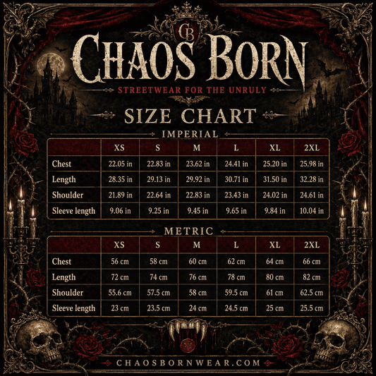Oversized Gothic Shirt Twin Souls Black Rose CHAOSBORN - Chaos Born