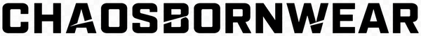 Chaosbornwear logo in black text on a white background