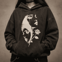 Gothic Graphic Hoodie Silent Bloom CHAOSBORN - Chaos Born
