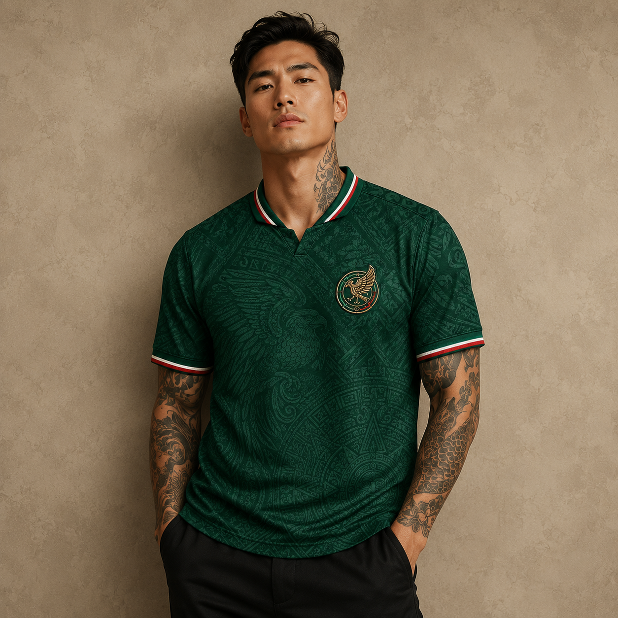 Mexico Jersey Shirt Green Eagle Premium Heritage Edition