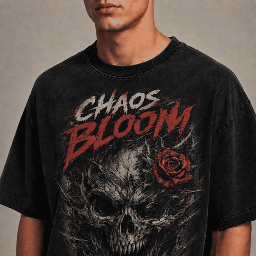 Oversized Graphic T-Shirt Chaos Bloom CHAOSBORN - Chaos Born