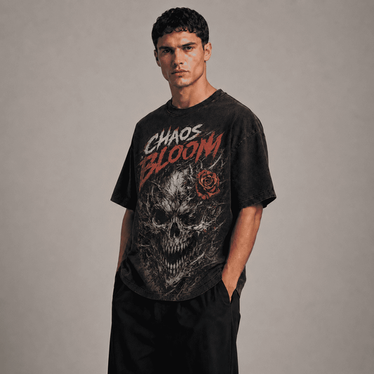 Oversized Graphic T-Shirt Chaos Bloom CHAOSBORN - Chaos Born