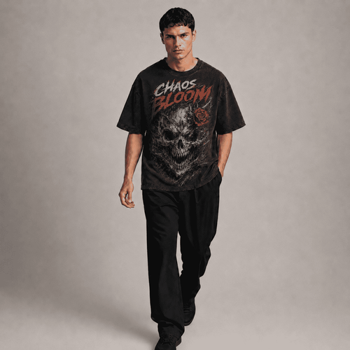 Oversized Graphic T-Shirt Chaos Bloom CHAOSBORN - Chaos Born