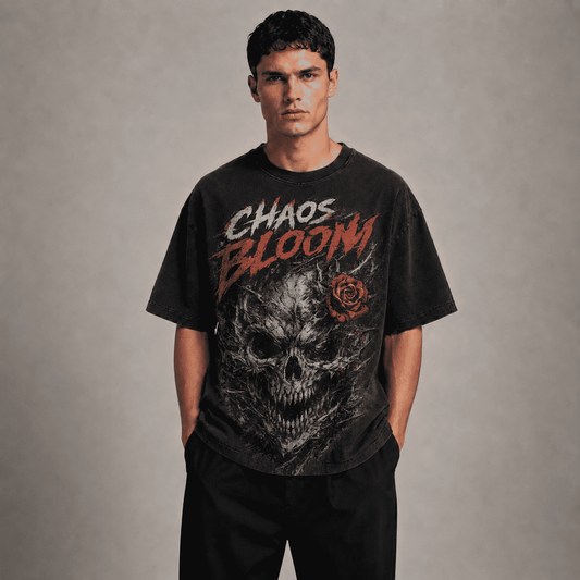 Oversized Graphic T-Shirt Chaos Bloom CHAOSBORN - Chaos Born