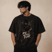 Oversized Graphic T-Shirt Rise Without Fear CHAOSBORN Limited Editions - Chaos Born
