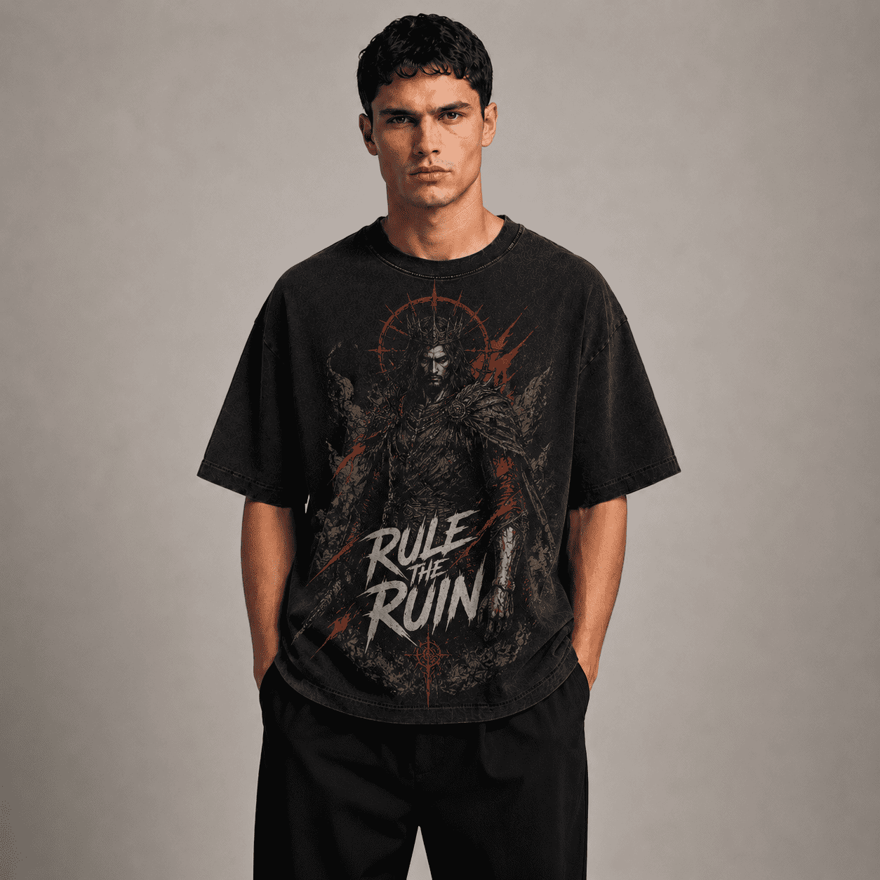 Oversized Graphic T-Shirt Rule The Ruin CHAOSBORN Limited Editions - Chaos Born
