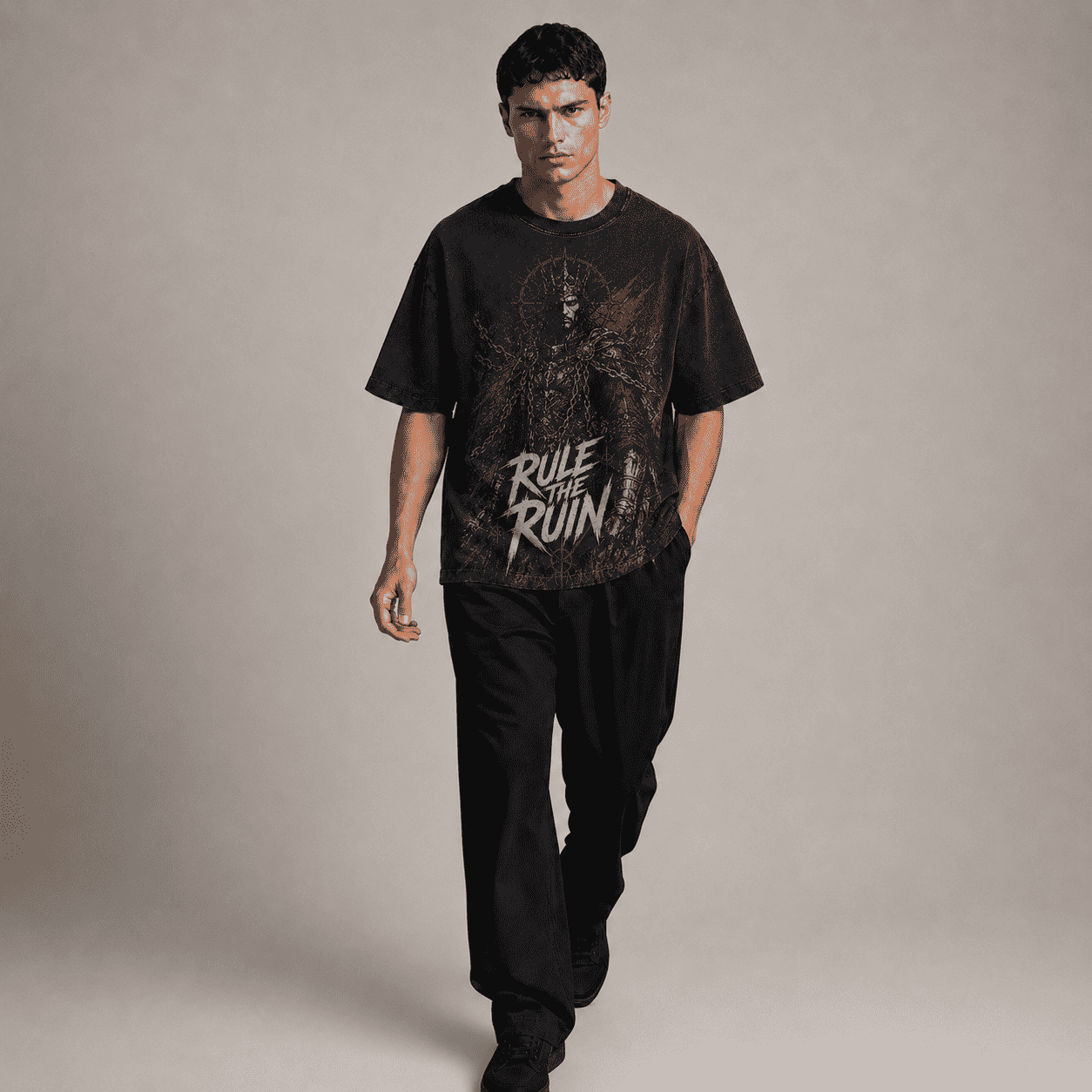 Oversized Graphic T-Shirt Rule The Ruin CHAOSBORN Limited Editions - Chaos Born