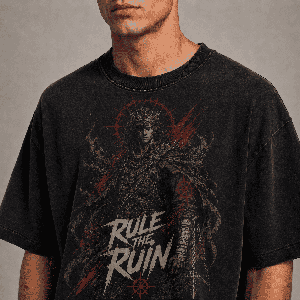 Oversized Graphic T-Shirt Rule The Ruin CHAOSBORN Limited Editions - Chaos Born