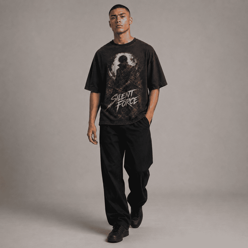 Oversized Graphic Shirt Silent Force CHAOSBORN - Chaos Born