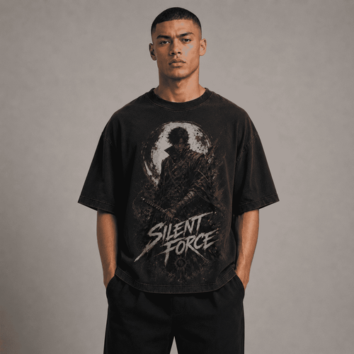 Oversized Graphic Shirt Silent Force CHAOSBORN - Chaos Born