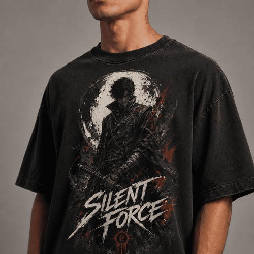 Oversized Graphic Shirt Silent Force CHAOSBORN - Chaos Born
