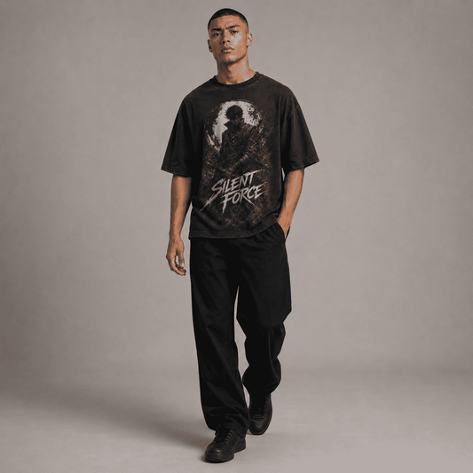 Oversized Graphic T-Shirt Silent Force CHAOSBORN Limited Editions - Chaos Born