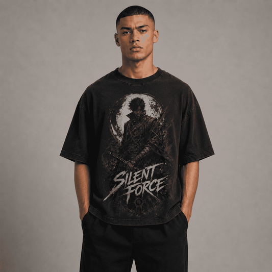 Oversized Graphic T-Shirt Silent Force CHAOSBORN Limited Editions - Chaos Born