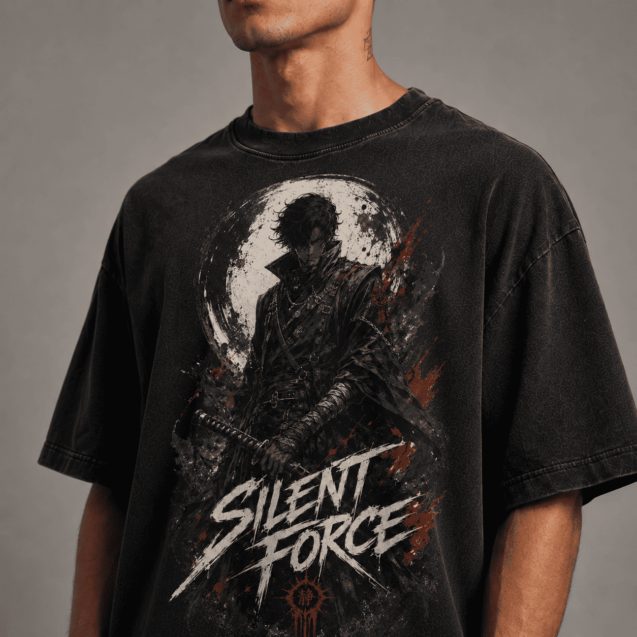 Oversized Graphic T-Shirt Silent Force CHAOSBORN Limited Editions - Chaos Born