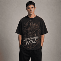 Oversized Graphic T-Shirt Unbreakable Will CHAOSBORN Limited Editions - Chaos Born