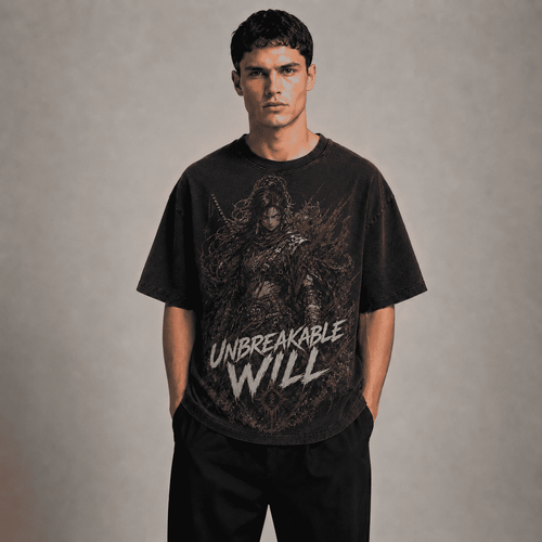 Oversized Graphic T-Shirt Unbreakable Will CHAOSBORN Limited Editions - Chaos Born