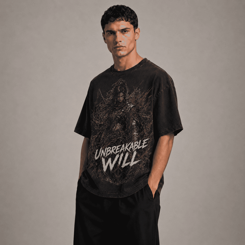 Oversized Graphic T-Shirt Unbreakable Will CHAOSBORN Limited Editions - Chaos Born