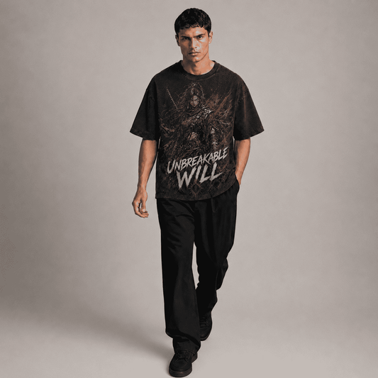 Oversized Graphic T-Shirt Unbreakable Will CHAOSBORN Limited Editions - Chaos Born