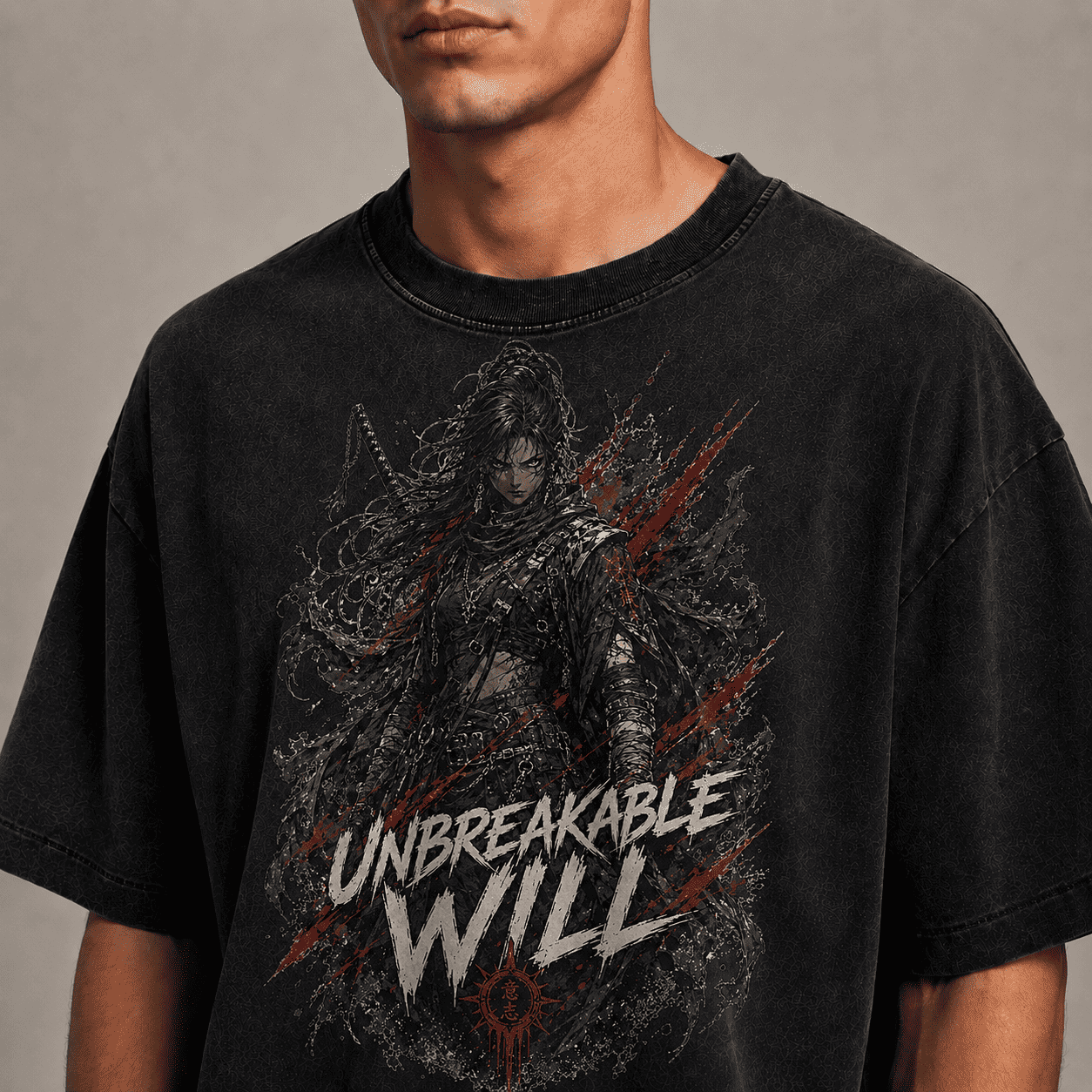 Oversized Graphic T-Shirt Unbreakable Will CHAOSBORN Limited Editions - Chaos Born