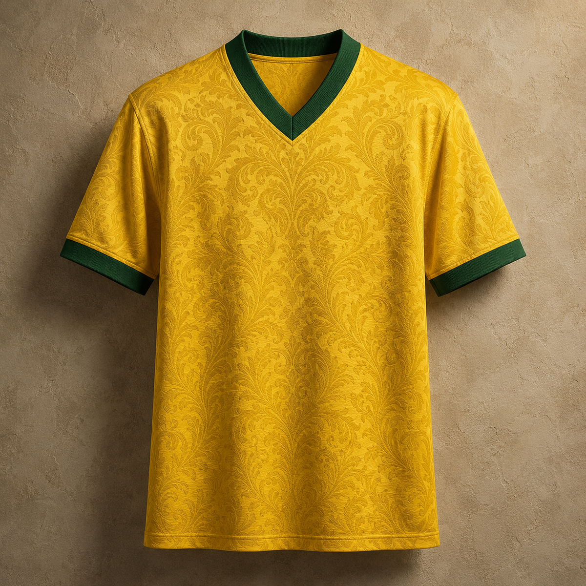 Brazil Jersey Shirt Yellow Baroque Premium Edition Chaosbornwear