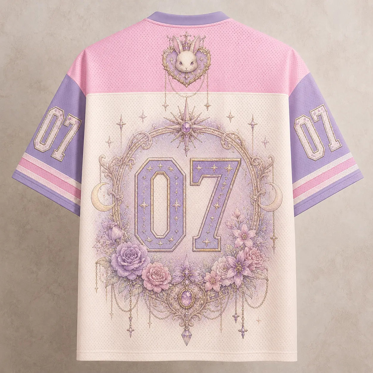 Bunny Jersey Shirt Y2K Gothic Lolita Rose Graphic Chaosbornwear