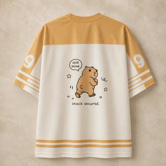 Capybara Jersey Shirt Share Snack Very Serious Still Mine Snack Secured Chaosbornwear