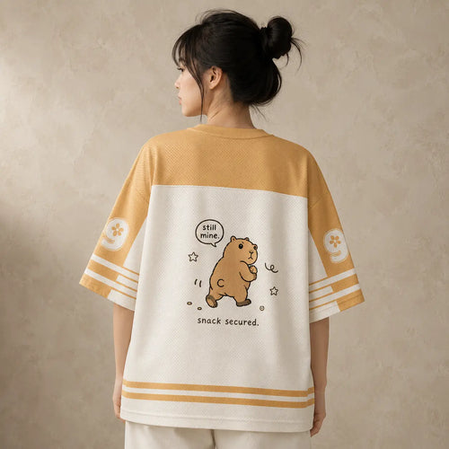 Capybara Jersey Shirt Share Snack Very Serious Still Mine Snack Secured Chaosbornwear
