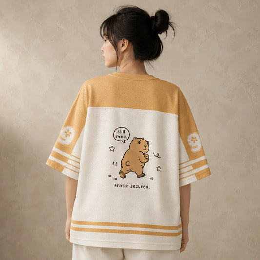 Capybara Jersey Shirt Share Snack Very Serious Still Mine Snack Secured Chaosbornwear
