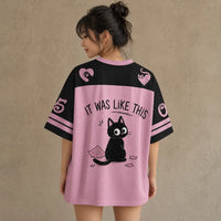 Cat Jersey Shirt I Had A Plan The Cat Ate It It Was Like This Chaosbornwear