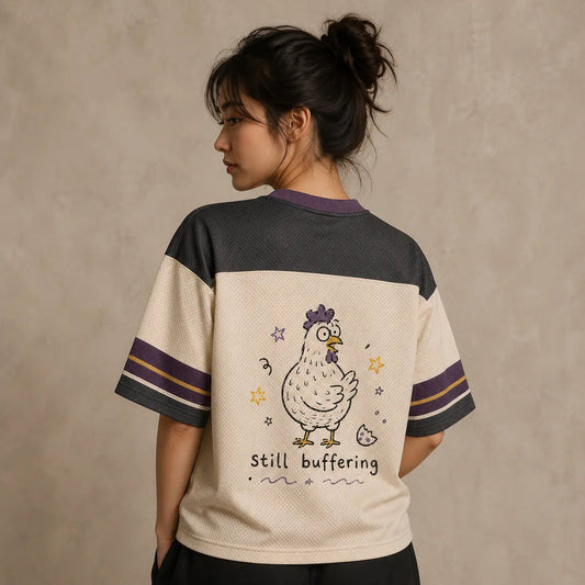 Chicken Jersey Shirt My Brain Said Bawk Still Buffering Chaosbornwear