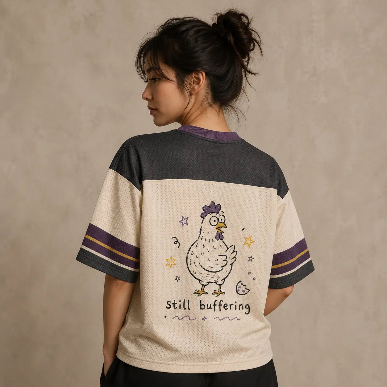Chicken Jersey Shirt My Brain Said Bawk Still Buffering Chaosbornwear