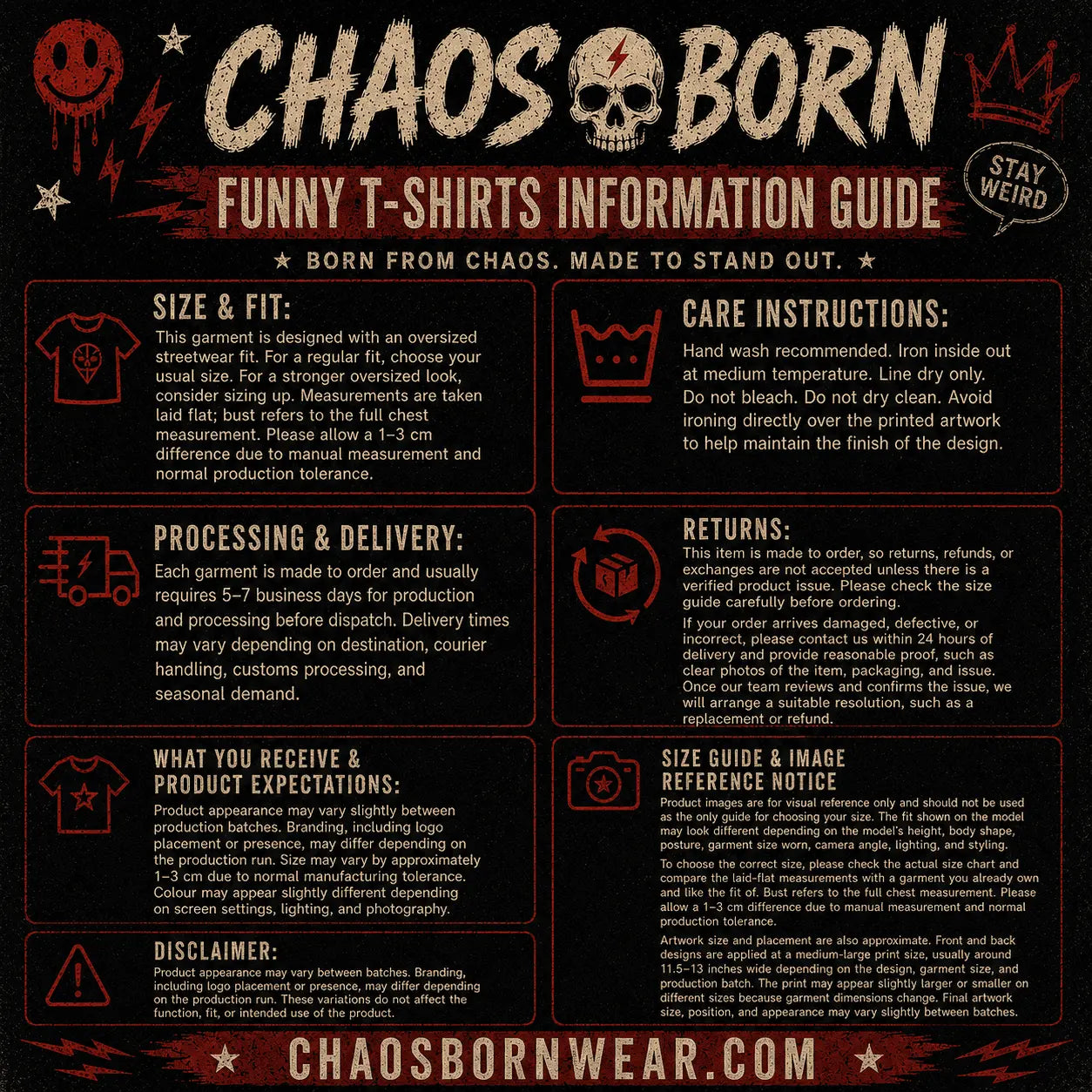 Custom Printed Cotton T-Shirt Personalized Design Shirt Chaosbornwear