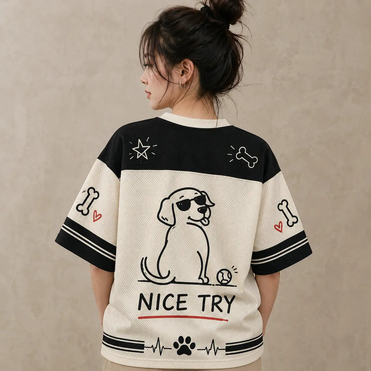 Dog Jersey Shirt Throw It Yourself Nice Try Chaosbornwear
