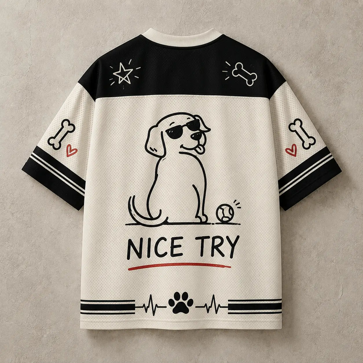 Dog Jersey Shirt Throw It Yourself Nice Try Chaosbornwear