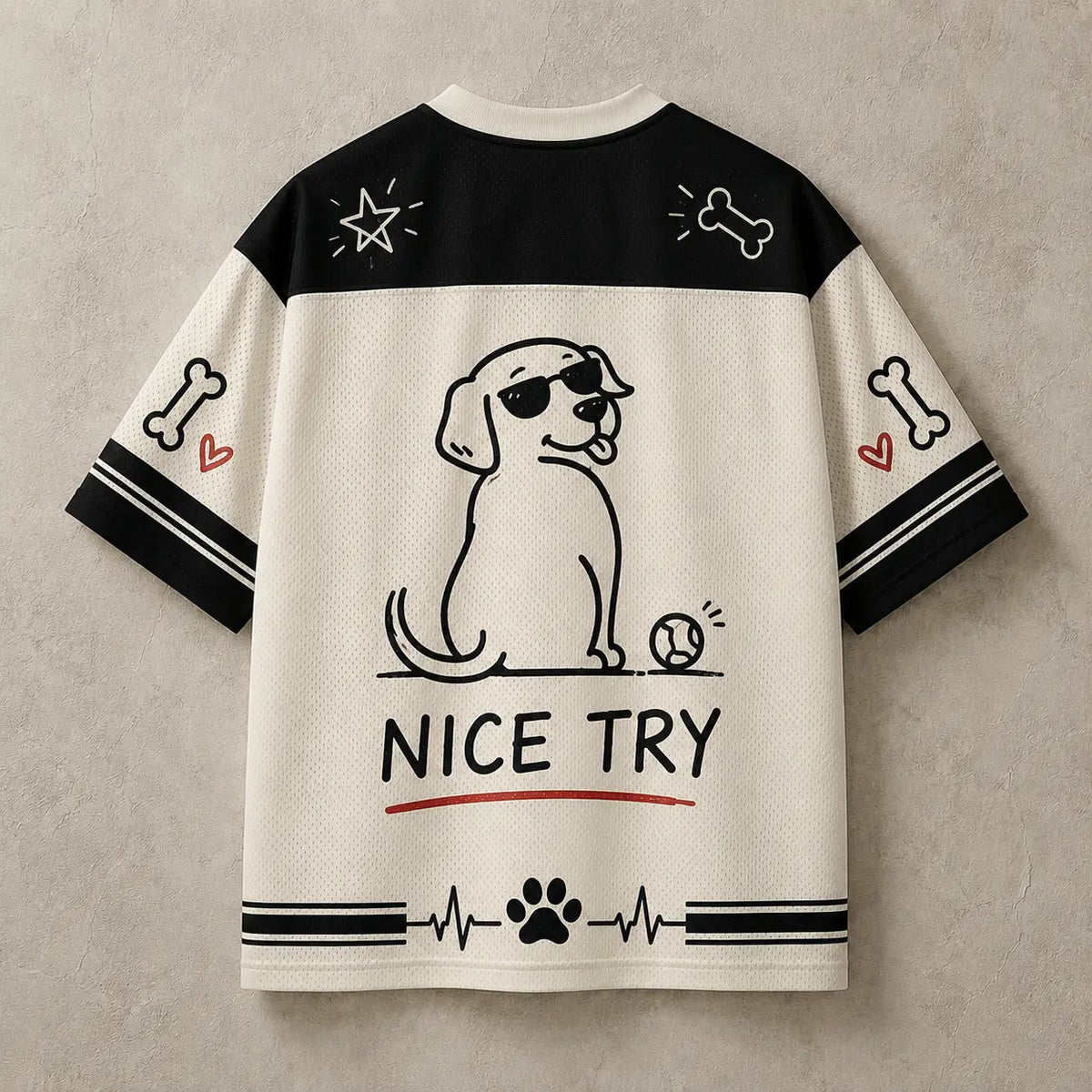 Dog Jersey Shirt Throw It Yourself Nice Try Chaosbornwear