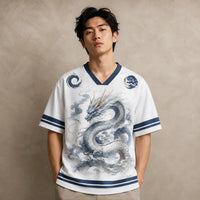 Dragon Jersey Shirt Japanese Water Dragon Graphic Chaosbornwear