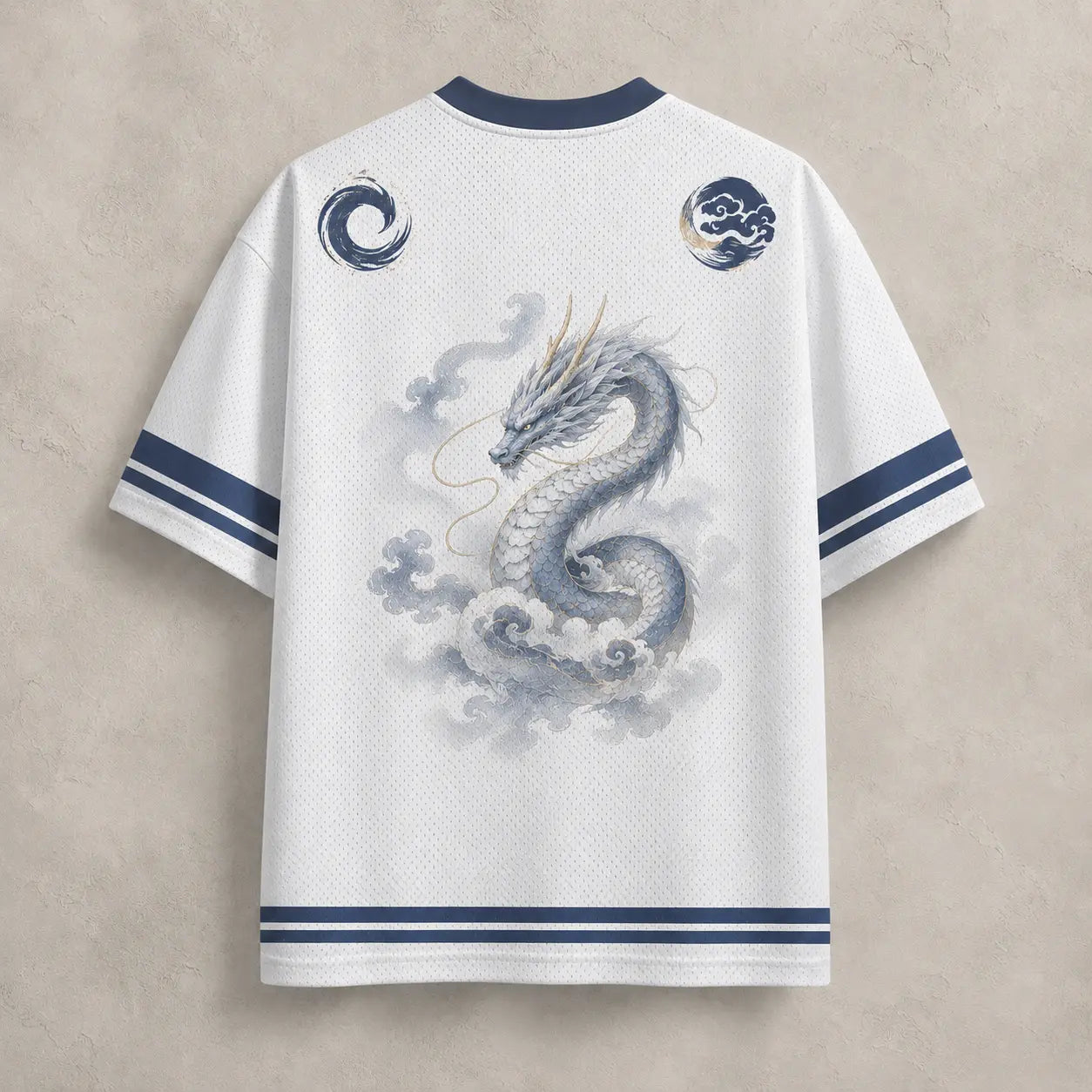 Dragon Jersey Shirt Japanese Water Dragon Graphic Chaosbornwear
