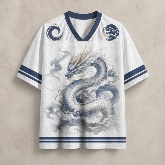 Dragon Jersey Shirt Japanese Water Dragon Graphic Chaosbornwear